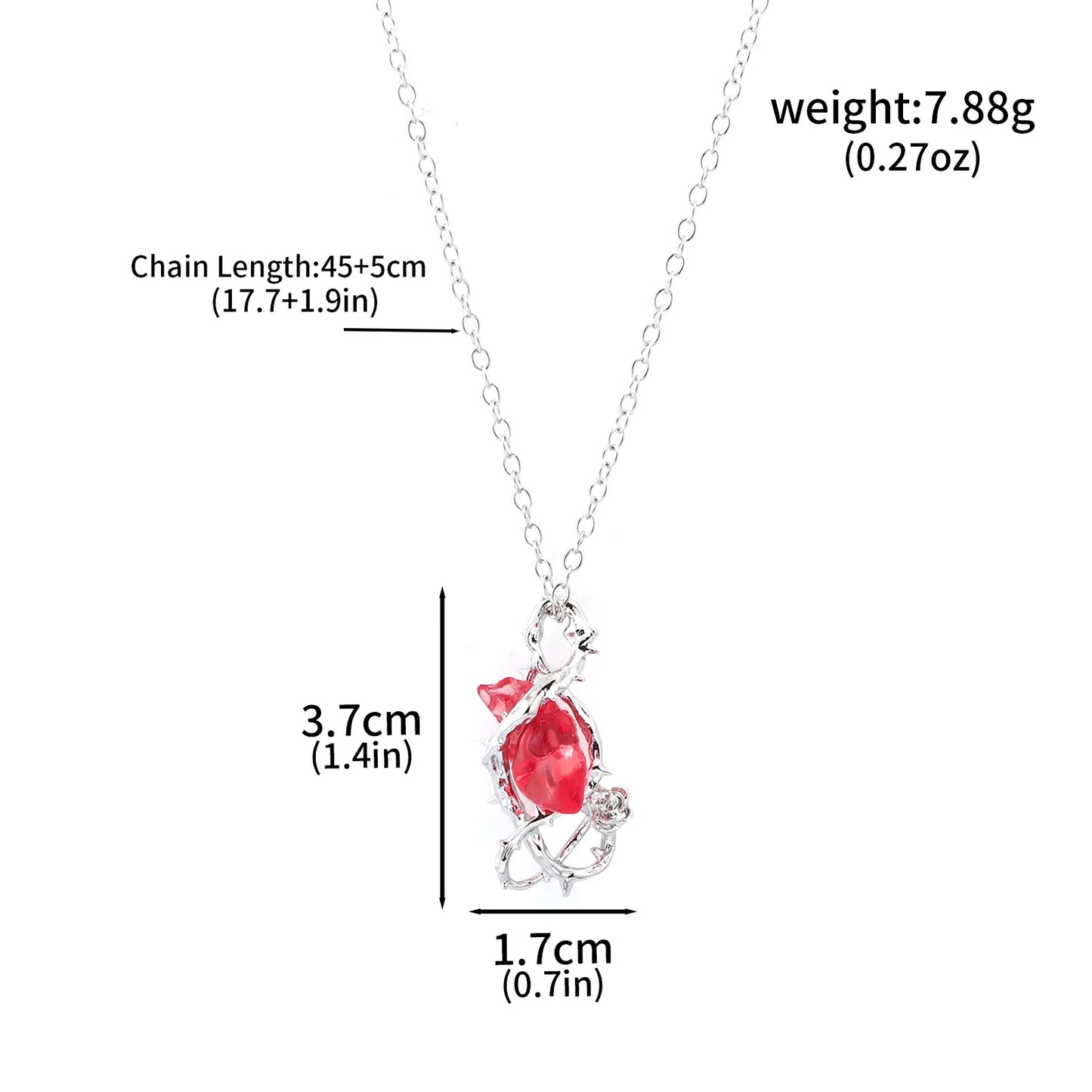 Gothic Rose Thorn Necklace