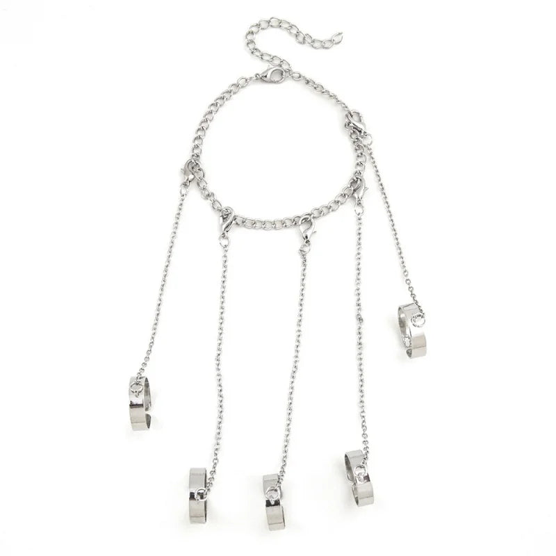 Geometric Silver Wrist Bracelet