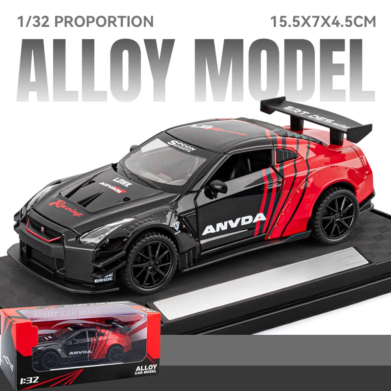 JDM 1:32 Nissan GTR R35 Skyline Ares Alloy Metal Diecast Model
