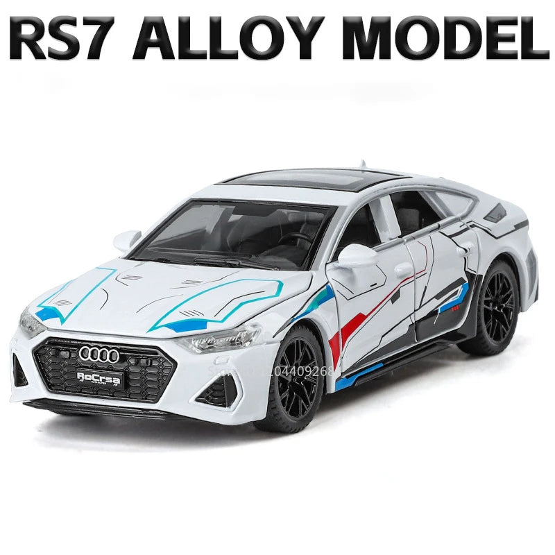 Scale 1:32 RS7 Electroplating Q8 Sports Car Model