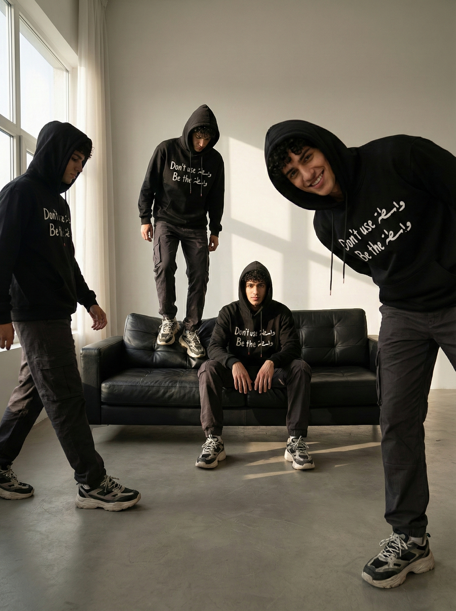 don't use wasta be the wasta black hoodie