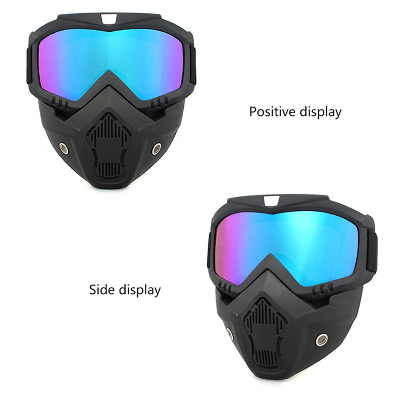 Protective Motorcycle Face Mask Removable Full Face