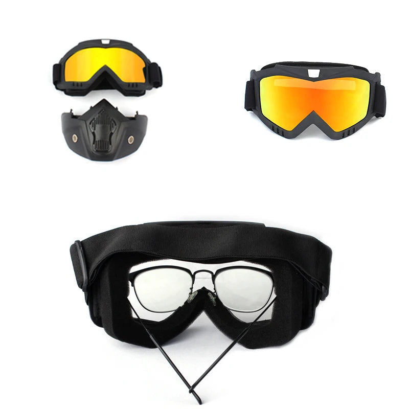 Protective Motorcycle Face Mask Removable Full Face