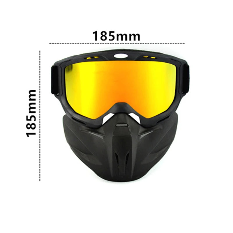 Protective Motorcycle Face Mask Removable Full Face