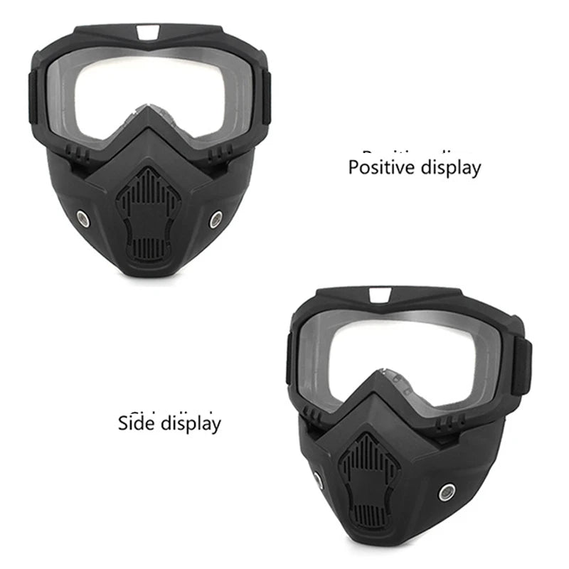 Protective Motorcycle Face Mask Removable Full Face