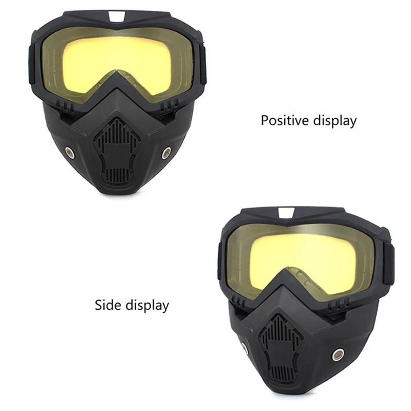 Protective Motorcycle Face Mask Removable Full Face