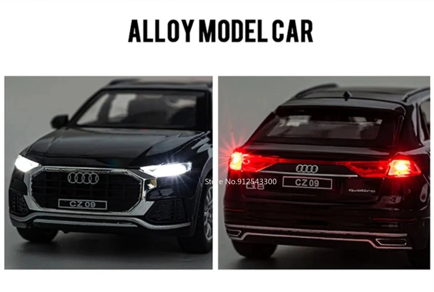 Scale 1:32 RS7 Electroplating Q8 Sports Car Model