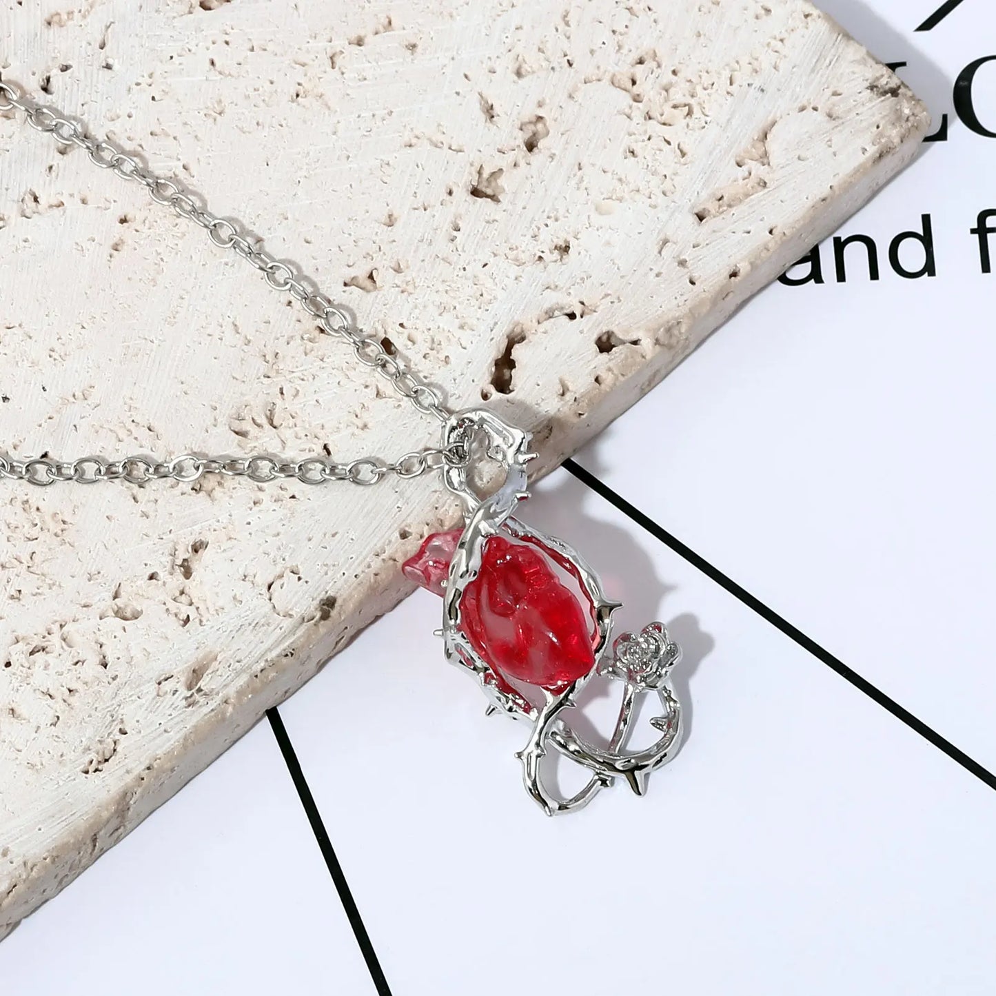 Gothic Rose Thorn Necklace