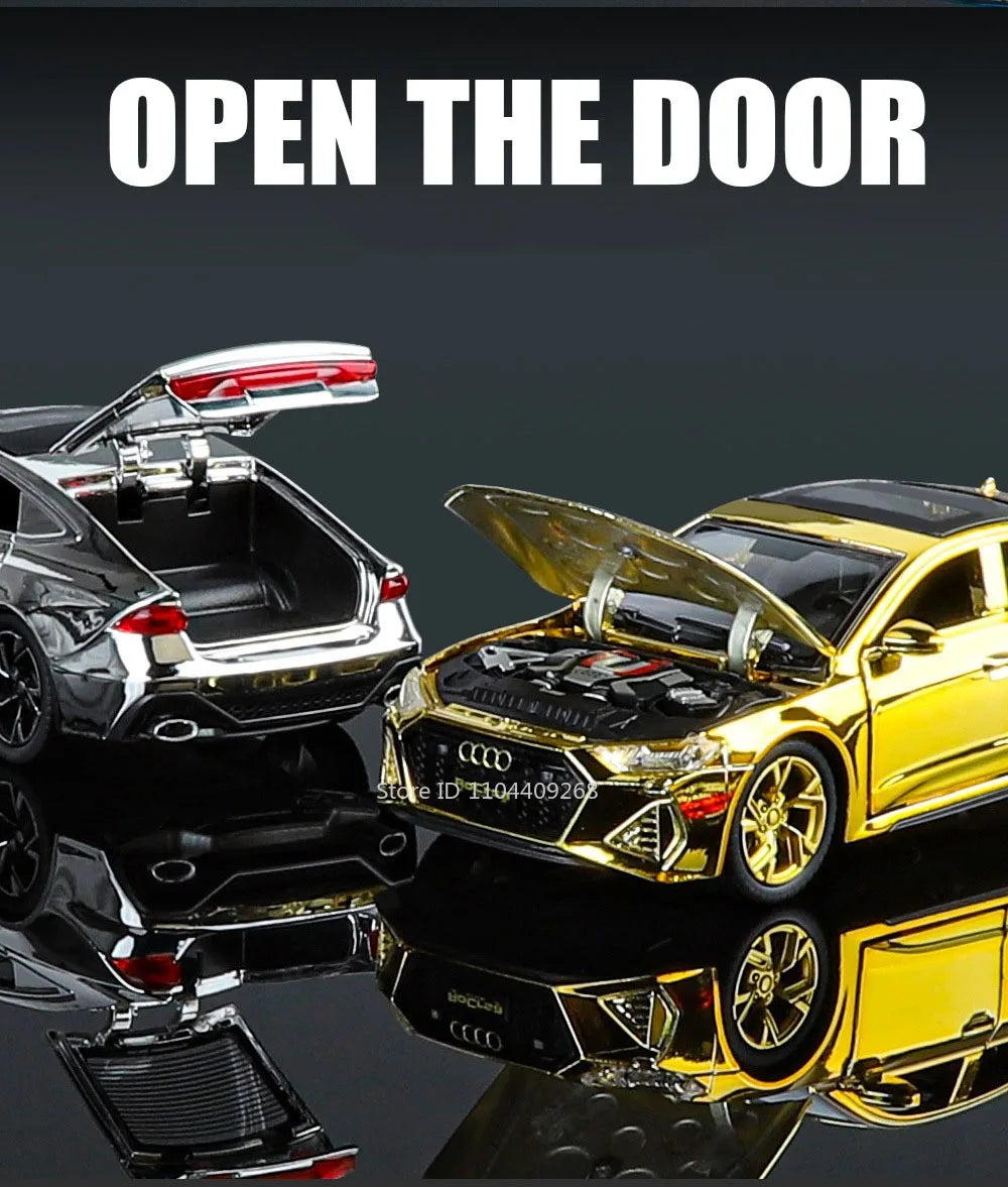 Scale 1:32 RS7 Electroplating Q8 Sports Car Model