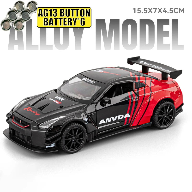 JDM 1:32 Nissan GTR R35 Skyline Ares Alloy Metal Diecast Model