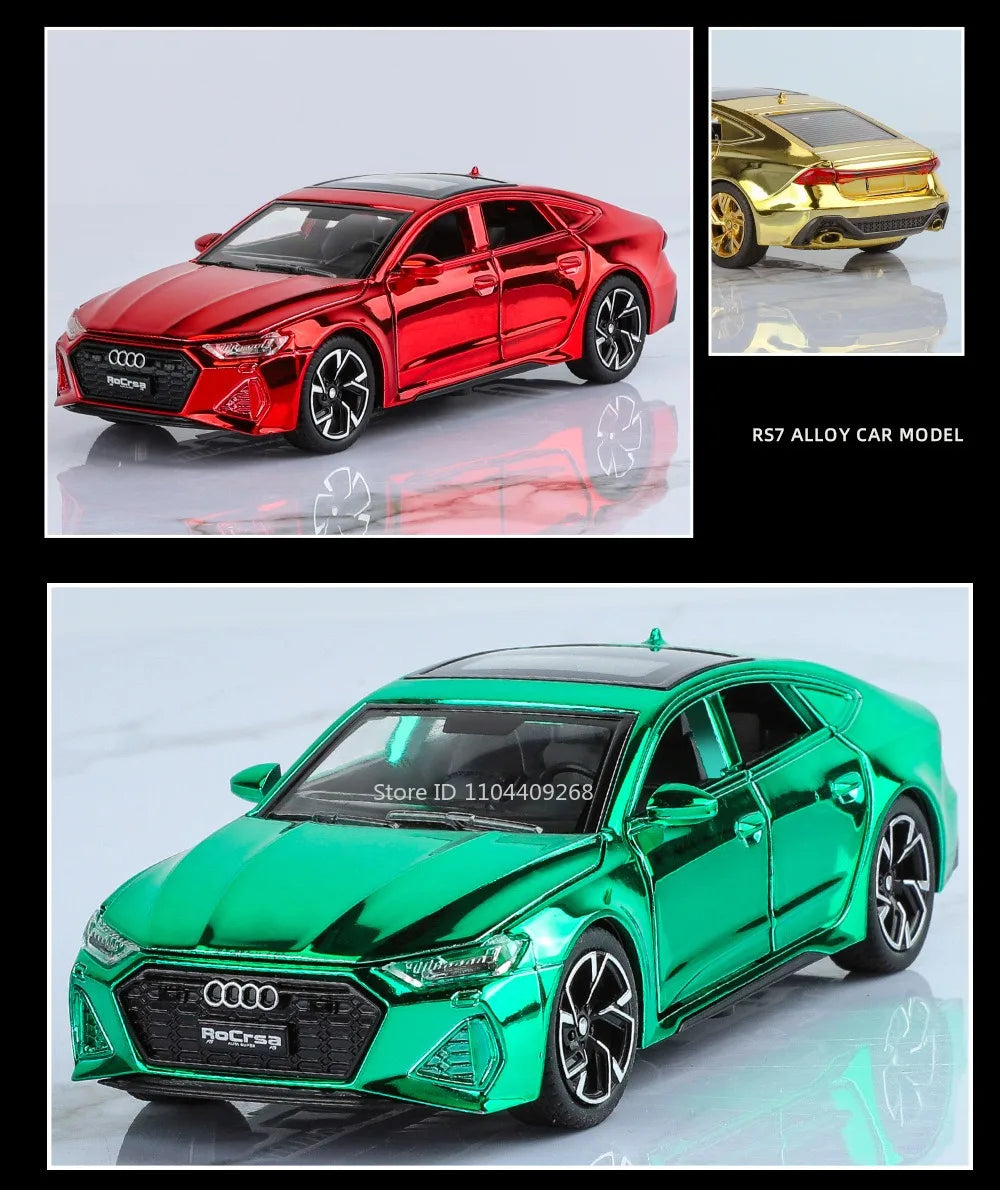 Scale 1:32 RS7 Electroplating Q8 Sports Car Model