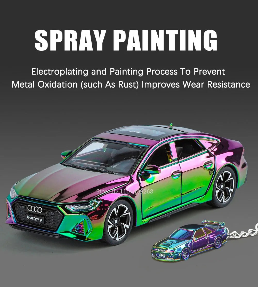 Scale 1:32 RS7 Electroplating Q8 Sports Car Model
