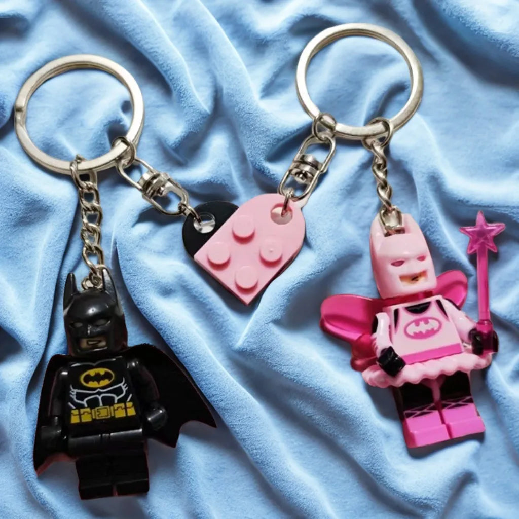 3D Bat Couple Keychain