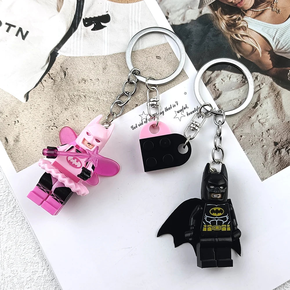3D Bat Couple Keychain