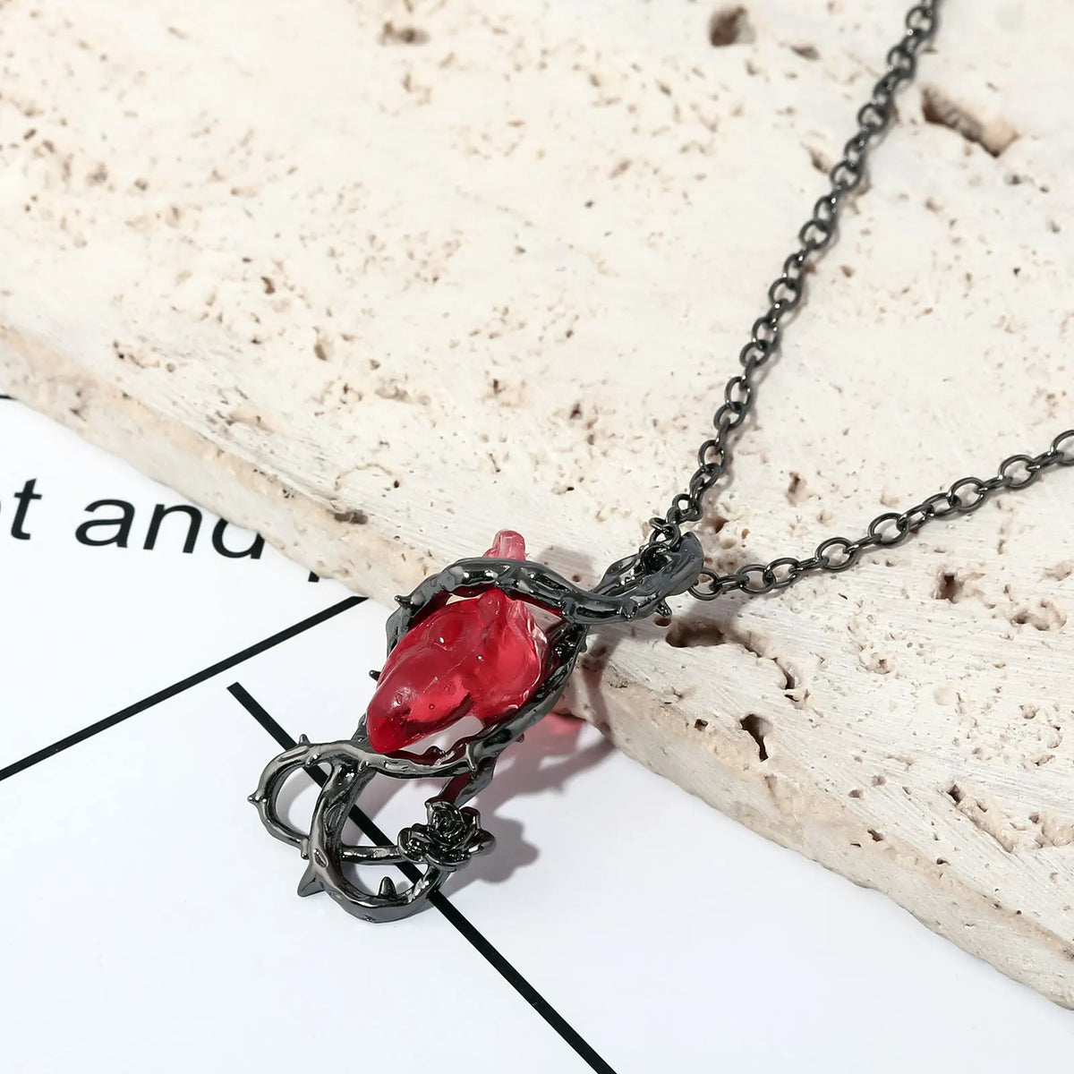 Gothic Rose Thorn Necklace