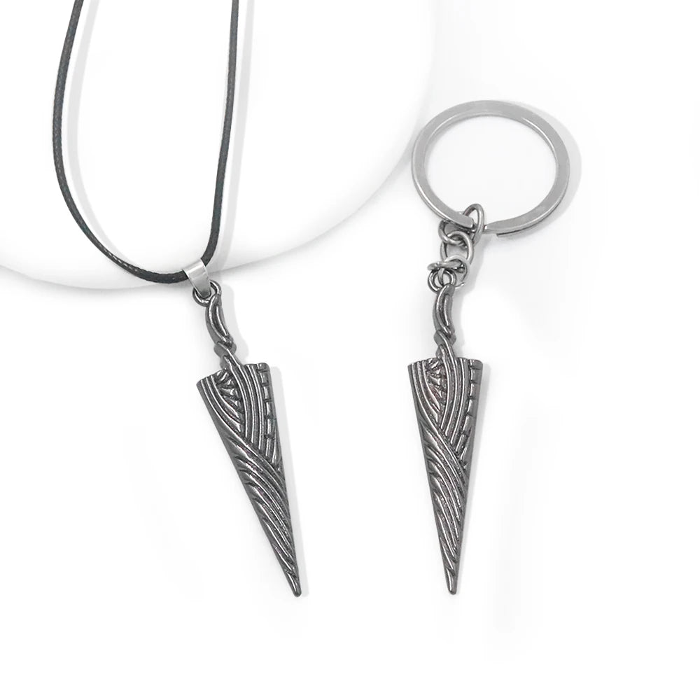 Game Hollow Knight Bone Nail Logo Keychain