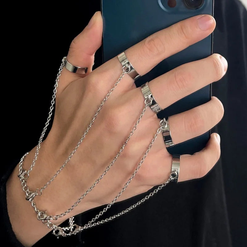 Geometric Silver Wrist Bracelet