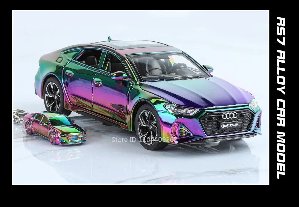 Scale 1:32 RS7 Electroplating Q8 Sports Car Model