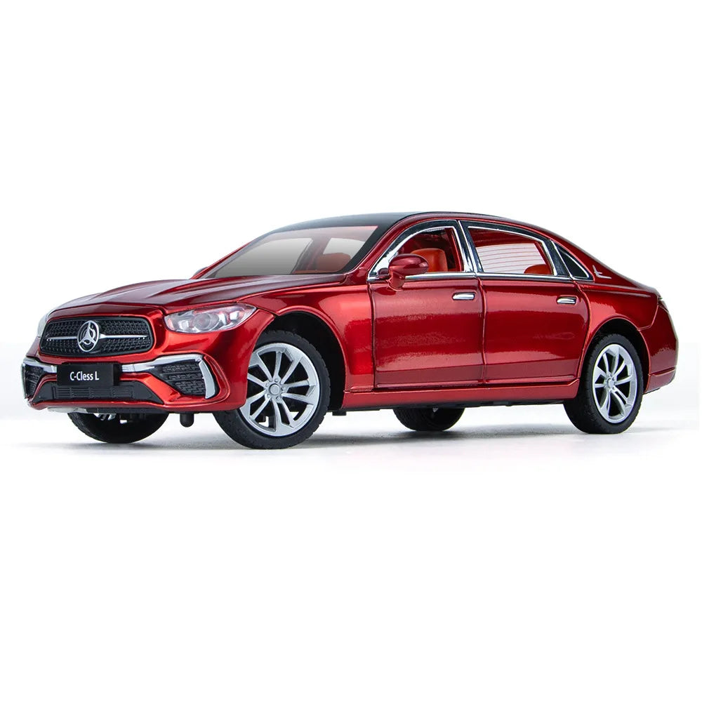 1:24 BENS C260 C-Class Alloy Car Diecasts & Toy Vehicles Car Model Sound and light Pull back Car Toys Gifts