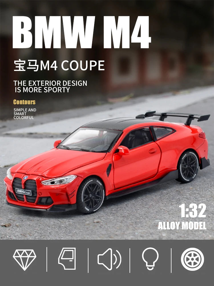 1:32 BMW M4 Coupe X5 XM X3M SUV M8 Supercar Alloy Metal Diecast Model