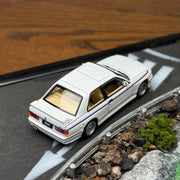 AR BOX 1:64 Scale Diecast Alloy White BMW M3 E30 Coupe Toys Cars Model
