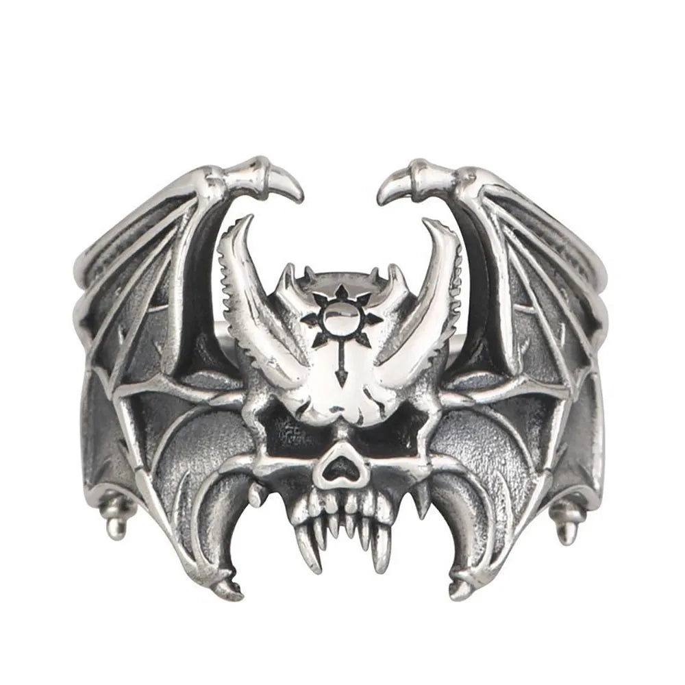 Skull Bat Adjustable Ring