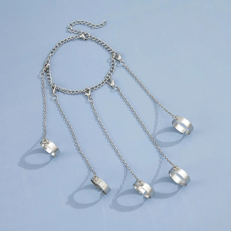Geometric Silver Wrist Bracelet