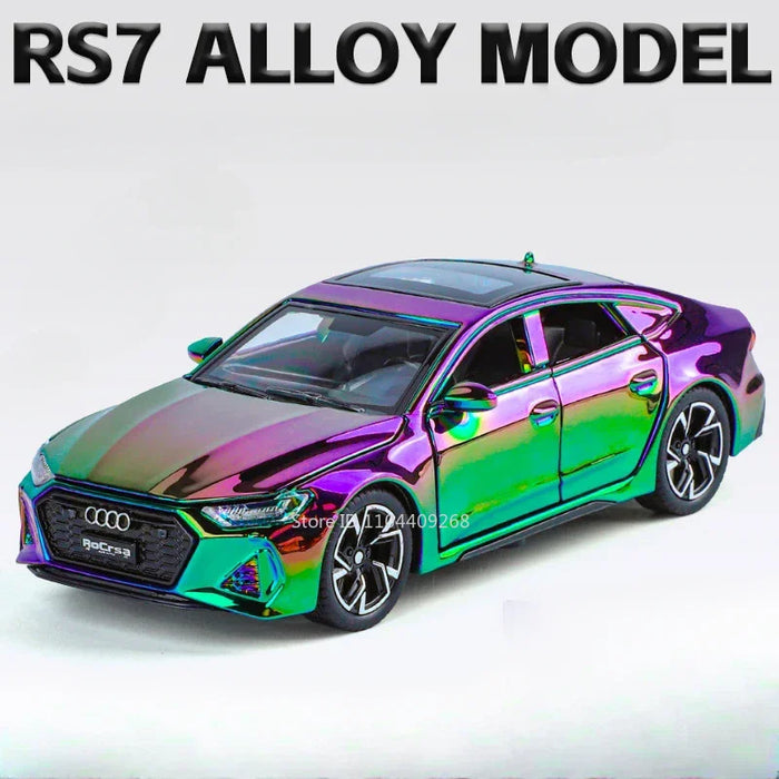 Scale 1:24 RS7 Electroplating Q8 Sports Car Model