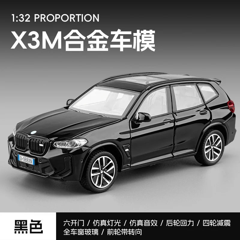 1:32 BMW M4 Coupe X5 XM X3M SUV M8 Supercar Alloy Metal Diecast Model