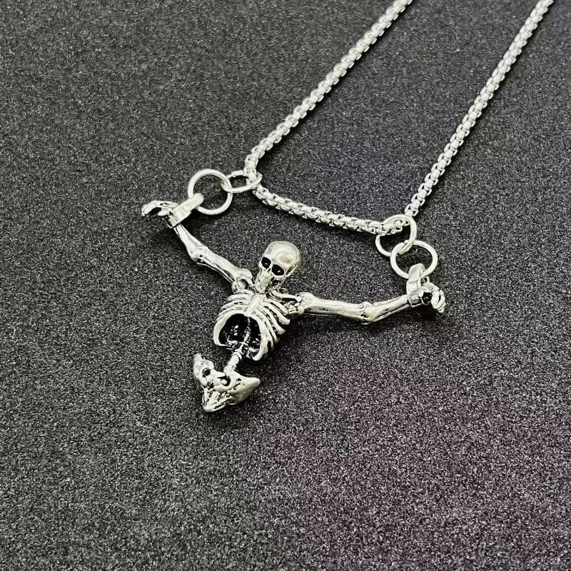 Hip Hop Punk Style Punished Man Skull