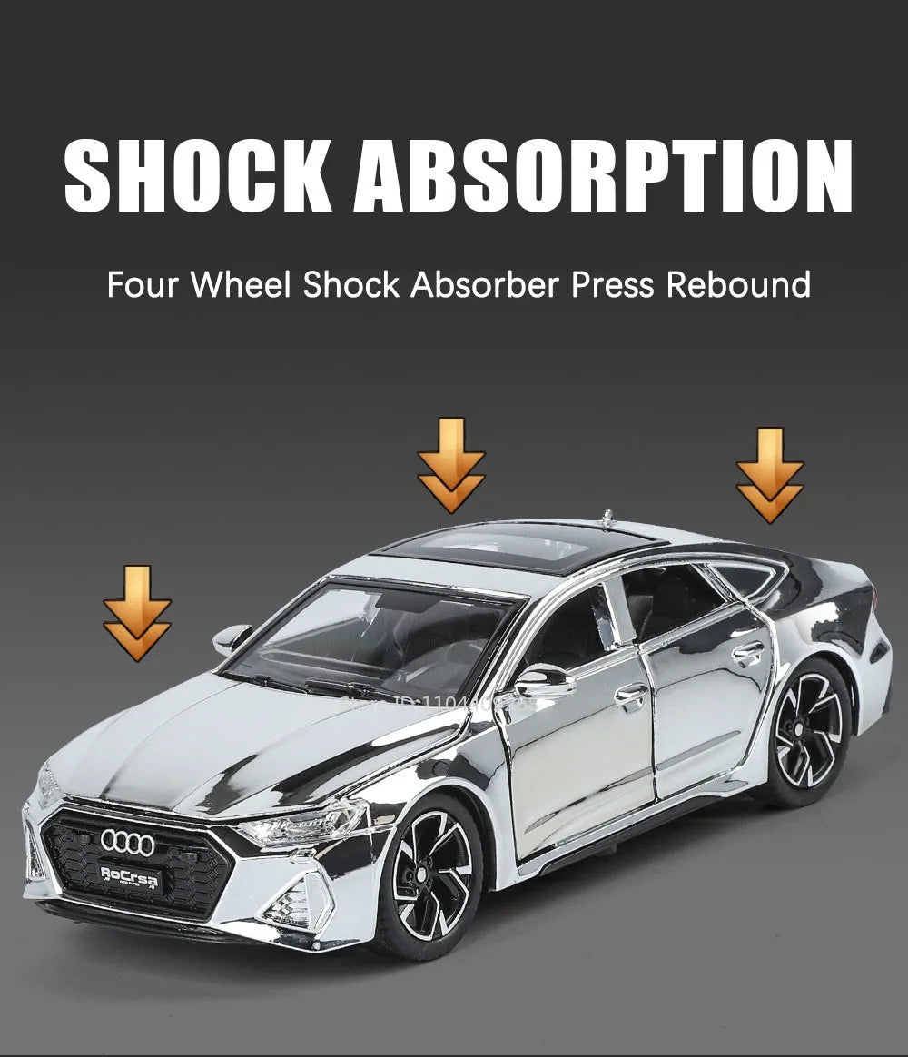 Scale 1:32 RS7 Electroplating Q8 Sports Car Model