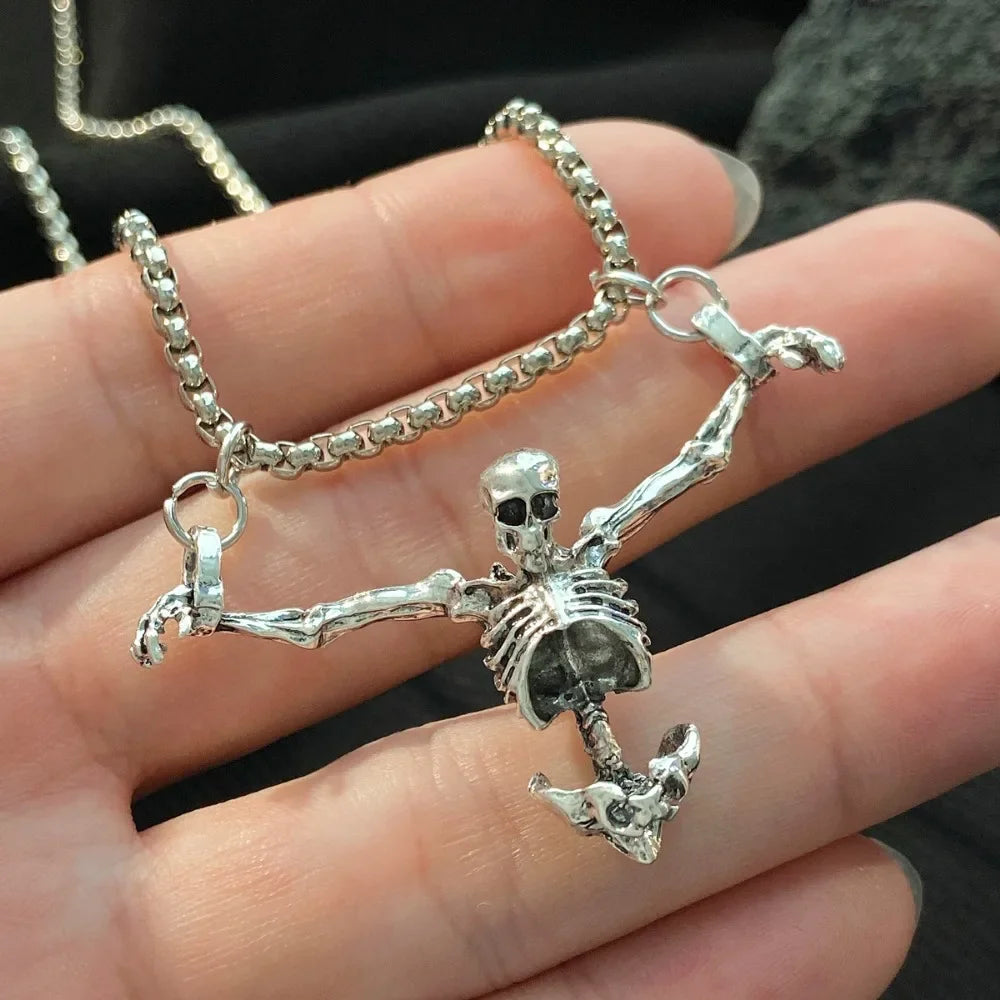 Hip Hop Punk Style Punished Man Skull