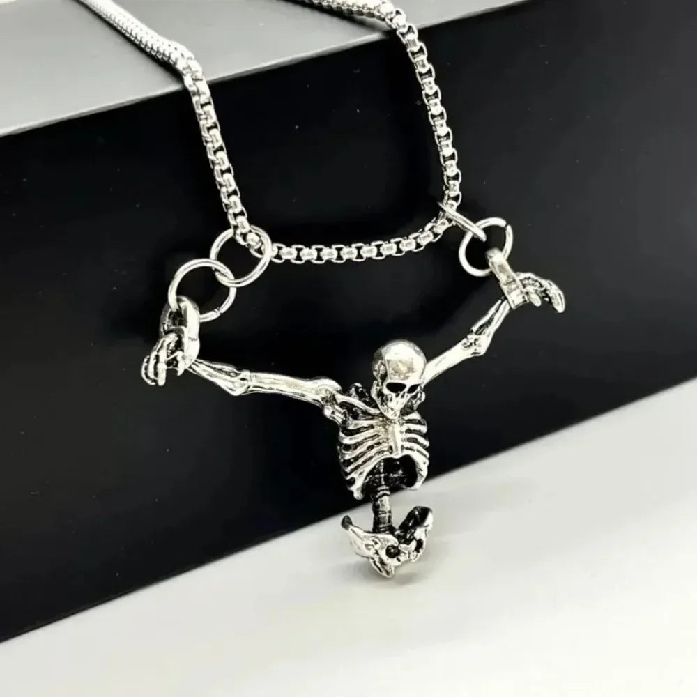 Hip Hop Punk Style Punished Man Skull