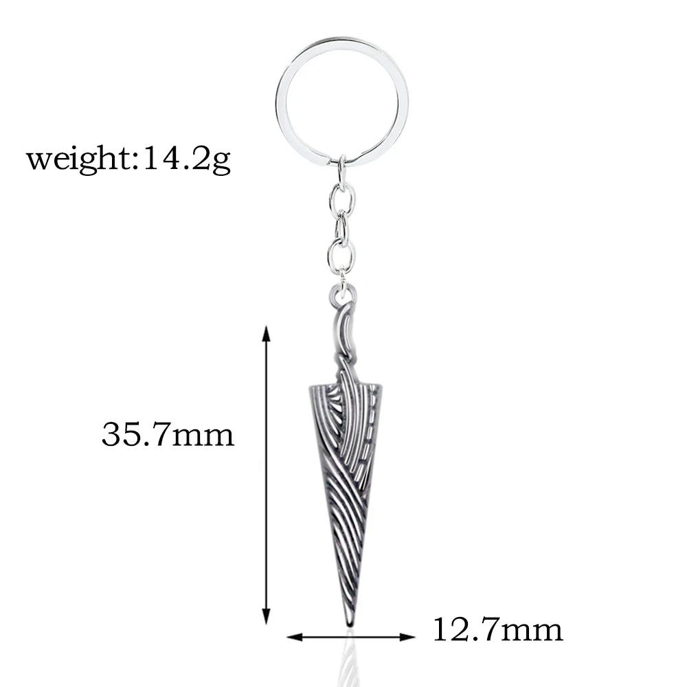 Game Hollow Knight Bone Nail Logo Keychain