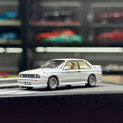AR BOX 1:64 Scale Diecast Alloy White BMW M3 E30 Coupe Toys Cars Model