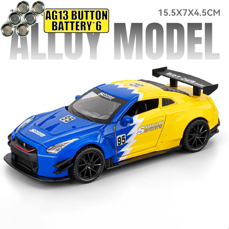 JDM 1:32 Nissan GTR R35 Skyline Ares Alloy Metal Diecast Model