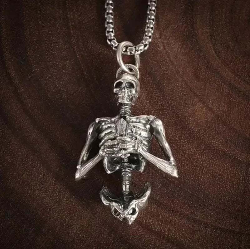 Hip Hop Punk Style Punished Man Skull