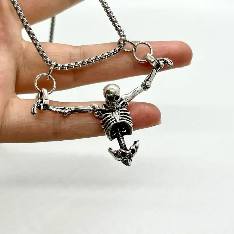Hip Hop Punk Style Punished Man Skull