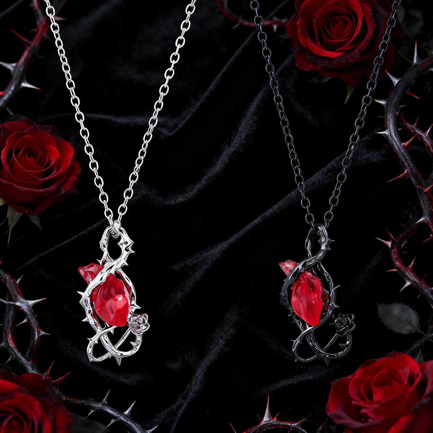 Gothic Rose Thorn Necklace
