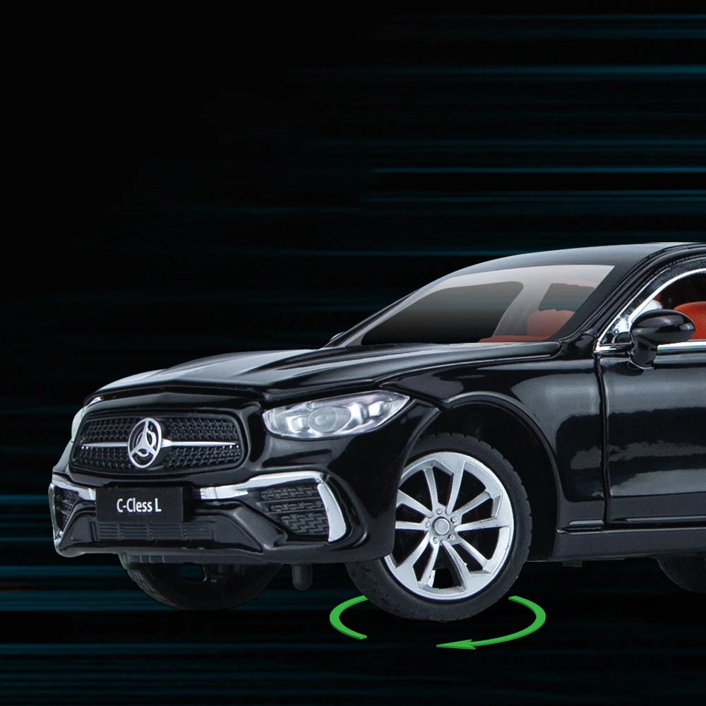 1:24 BENS C260 C-Class Alloy Car Diecasts & Toy Vehicles Car Model Sound and light Pull back Car Toys Gifts