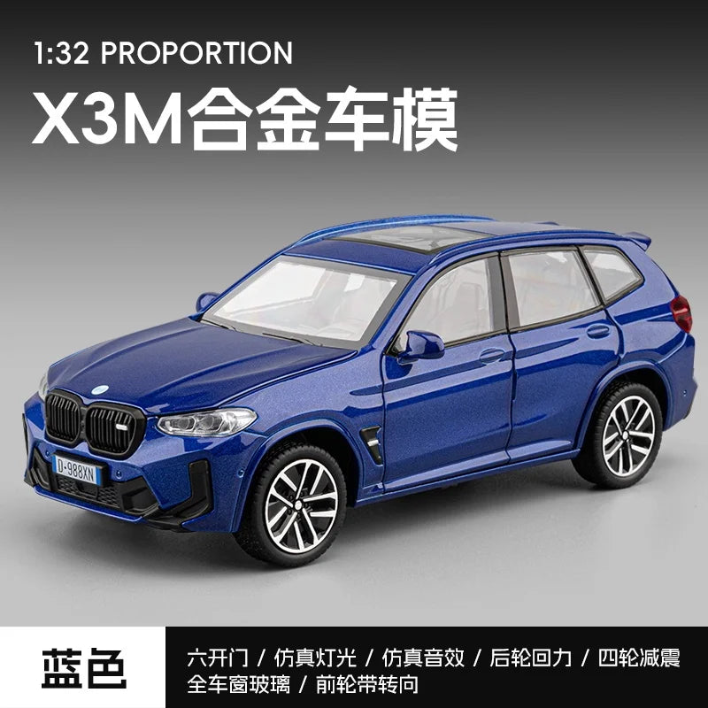 1:32 BMW M4 Coupe X5 XM X3M SUV M8 Supercar Alloy Metal Diecast Model