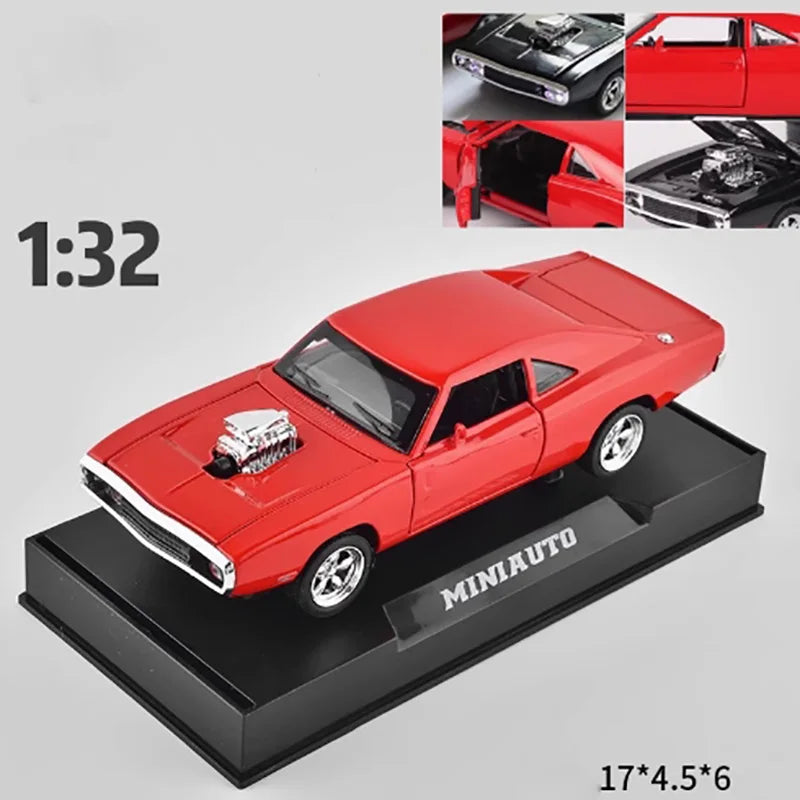 1: 32 Alloy Large War Horse 1970 Sports Car Simulation Classic Car Model Collection Toy Car Boy Gift Decoration Toys