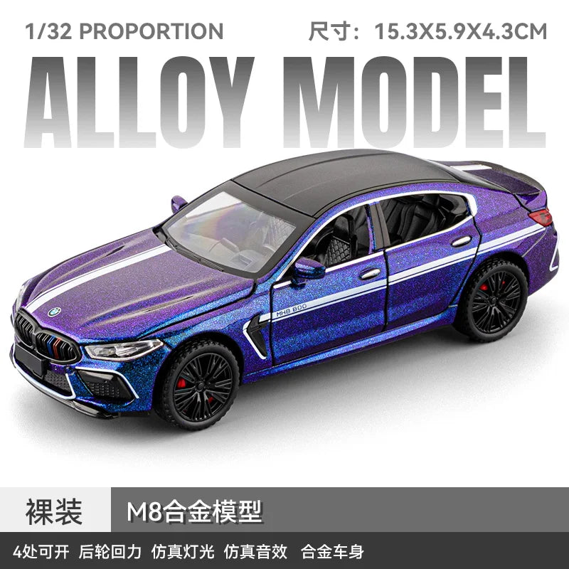 1:32 BMW M4 Coupe X5 XM X3M SUV M8 Supercar Alloy Metal Diecast Model