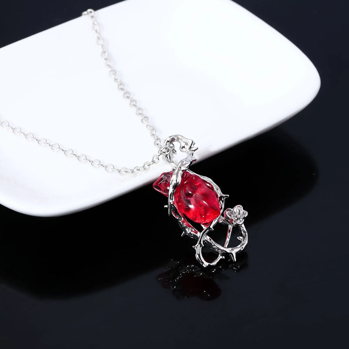 Gothic Rose Thorn Necklace