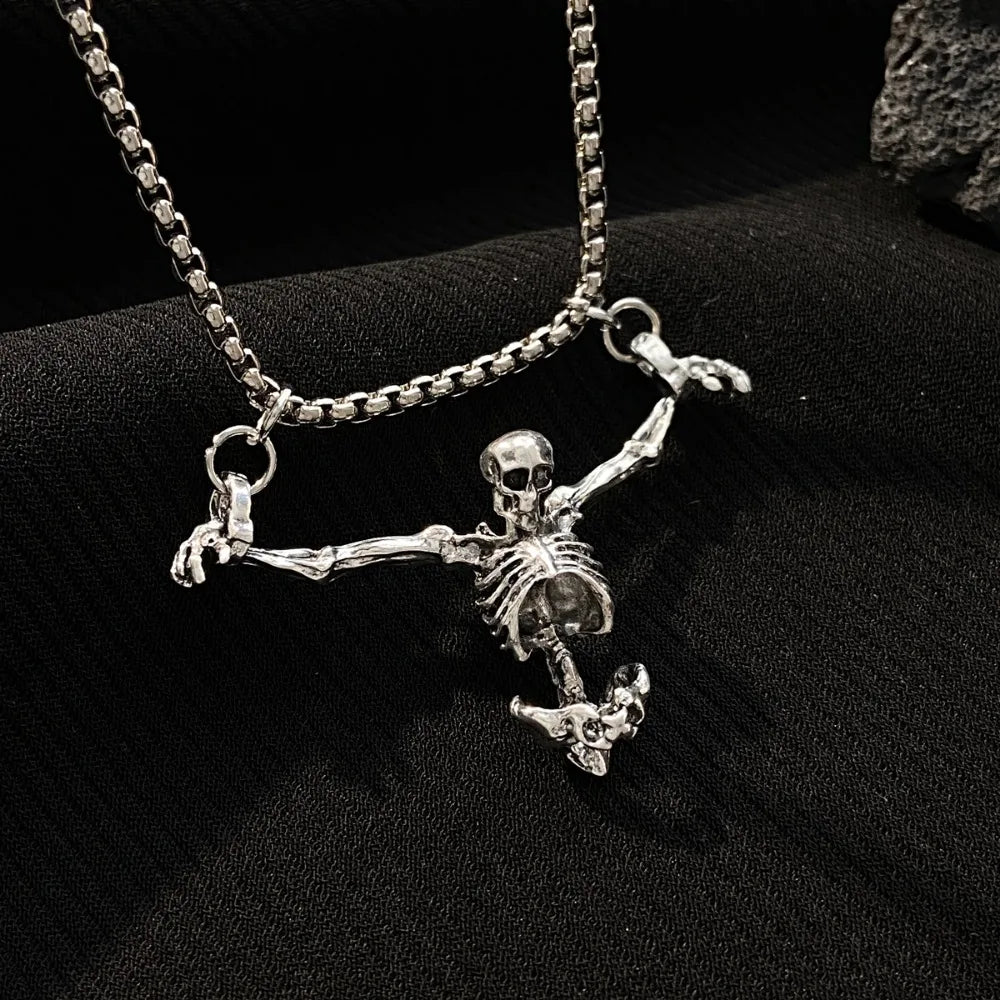 Hip Hop Punk Style Punished Man Skull