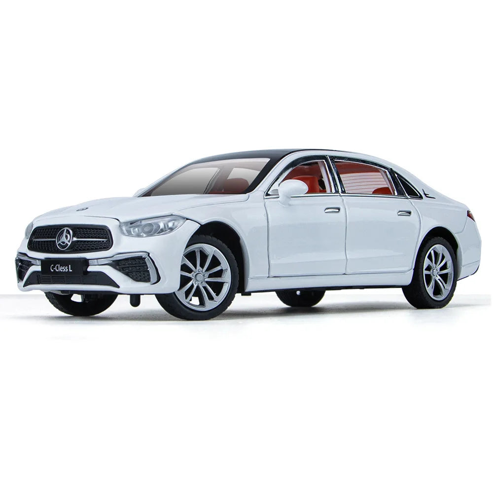 1:24 BENS C260 C-Class Alloy Car Diecasts & Toy Vehicles Car Model Sound and light Pull back Car Toys Gifts