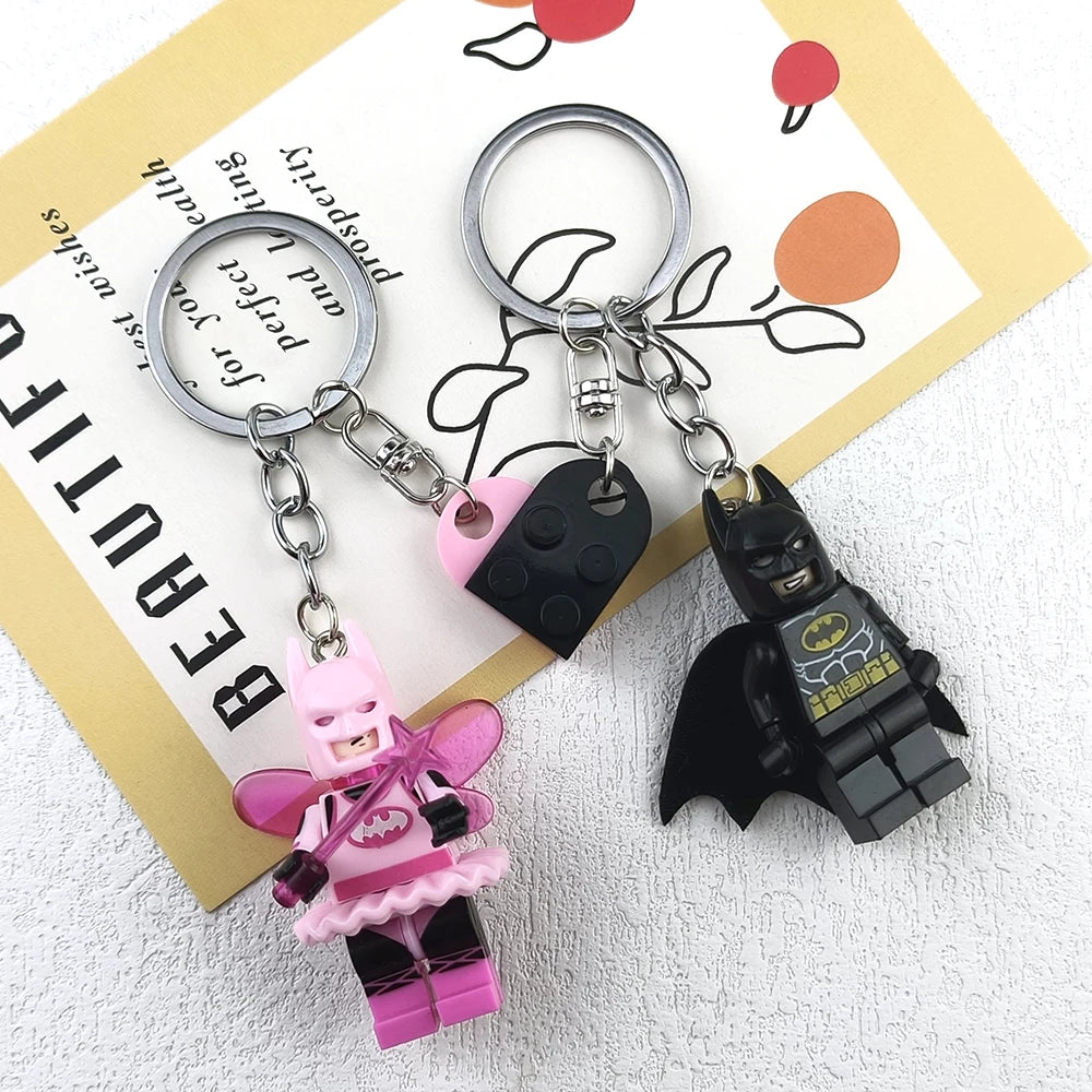 3D Bat Couple Keychain