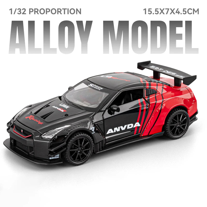 JDM 1:32 Nissan GTR R35 Skyline Ares Alloy Metal Diecast Model