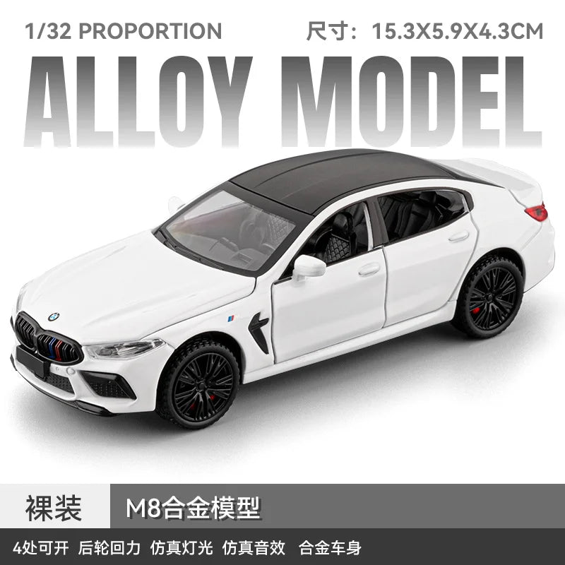 1:32 BMW M4 Coupe X5 XM X3M SUV M8 Supercar Alloy Metal Diecast Model