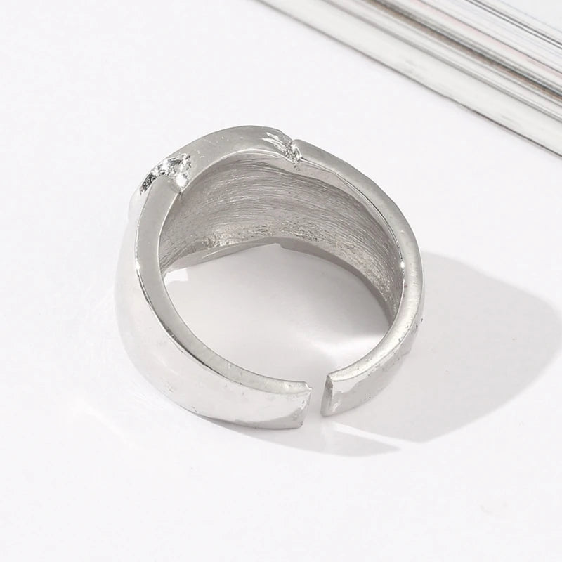 Fashion Punk Alloy Number Black 8 Eight Billiard Ball Ring Mens Ring Punk Style Hip Hop Party Jewelry Birthday Gift
